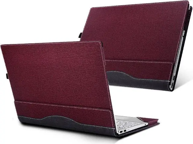 Alt view image 5 of 6 - BONAEVER 14-dq Case for HP Pavilion x360 14-dw 14-dk 14-ds 14-dr 14-FR 14-cd 14m-dh Pro c645 Protective Laptop Cover Inspiron 13-7375 7368 5370 5406 5400 7460 7472 Thinkbook 14s Sleeve Wine Red