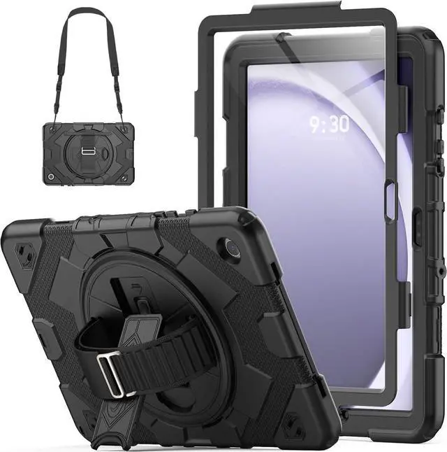 Main image of Bonaever Case for Galaxy Tab A9 Plus 11 inch (SM-X210/X216/X218 Case). Protective Tablet Cover with Screen Protector, 360° Rotating Stand, Hand & Shoulder Strap