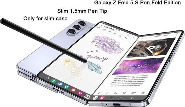 Alt view image 4 of 7 - BONAEVER for Galaxy Z Fold 6 / Fold 5 S Pen Fold Edition Replacement for Samsung Galaxy Z Fold 5 / Fold 6 5G Touch Stylus S Pen + Tips/Nibs