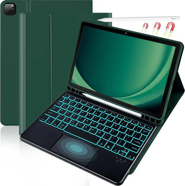Main image of BONAEVER Keyboard Case for iPad Air 13 Inch M3 2025 M2 2024, iPad Pro 12.9 6th 2022/5th 2021/4th 2020/3rd 2018 Gen, Detachable Bluetooth Keyboard with Trackpad 7 Colors RGB Backlit, Pencil Holder