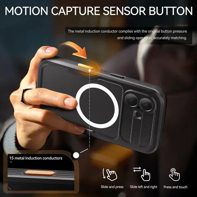 Alt view image 5 of 7 - BONAEVER for iPhone 16 Plus Waterproof Case Compatible with MagSafe, Magnetic Waterproof Full Body IP68 Underwater Case Built-in Screen Protector Dropproof Dustproof Shockproof Cover