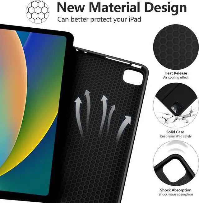 Alt view image 5 of 7 - Keyboard Case with Mouse for iPad Air 13 inch M3 M2 2025 2024 / iPad Pro 12.9 inch 6th 5th 4th 3rd Generation 2022 2021 2020 2018 - Wireless Detachable Keyboard- Pencil Holder