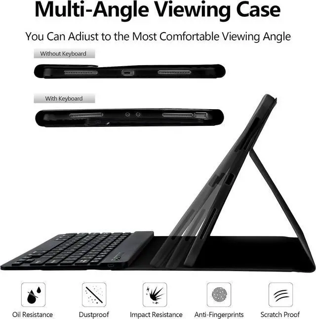 Alt view image 6 of 7 - Keyboard Case with Mouse for iPad Air 13 inch M3 M2 2025 2024 / iPad Pro 12.9 inch 6th 5th 4th 3rd Generation 2022 2021 2020 2018 - Wireless Detachable Keyboard- Pencil Holder