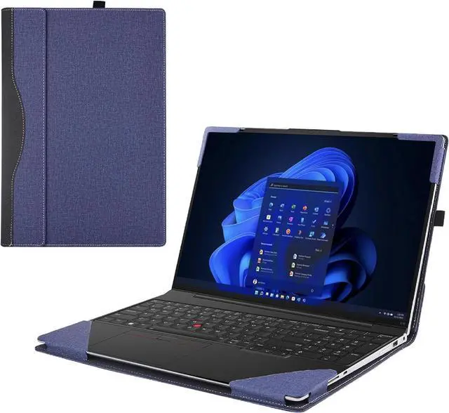 Main image of Cover Case for 15.6'' HP Envy x360 2-in-1 Laptop 15t-fe 15-fh 15z-fh 15-fe 15-ew 15t-ew 15z-ey & HP Pavilion x360 Convertible 15t-dw 15-er,PU Leather Protective Shell Detachable Laptop Bag Blue