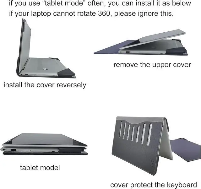 Alt view image 7 of 7 - BONAEVER Case for 14 inch Lenovo Yoga 7 7i 9i C740 S740 C940 IdeaPad 5 Dell Inspiron 14 5410 5402 5409 7400 Cover Protective Skin Sleeve Detachable