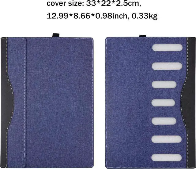 Alt view image 4 of 7 - BONAEVER Protective Case Cover for Hp Pavilion X360 Convertible 14-dy Laptop 14t-ek 14-ek 2-in-1 [Not Other Models] Notebook Sleeve Computer Bag Protective PU Leather Shell Blue