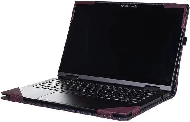 Alt view image 4 of 7 - BONAEVER Case for 14 inch Lenovo Yoga 7 7i 9i C740 S740 C940 IdeaPad 5 Dell Inspiron 14 5410 5402 5409 7400 Cover Protective Skin Sleeve Detachable Wine Red