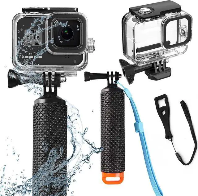 Main image of BONAEVER Compatible for Go Pro Hero 8 Black Waterproof Housing Case 60M/196FT Protective Underwater Dive Case Shell with Cameras Handle Mount Accessories Kit