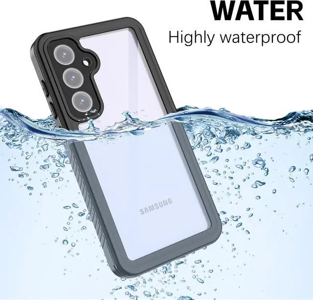 Alt view image 2 of 7 - BONAEVER for Samsung Galaxy S24 FE 6.7 inch Case Waterproof, [Shockproof] [Built-in Screen Protector & Glass Camera Protector][IP68 Underwater][Dustproof][Dropproof] Full Body Phone Case