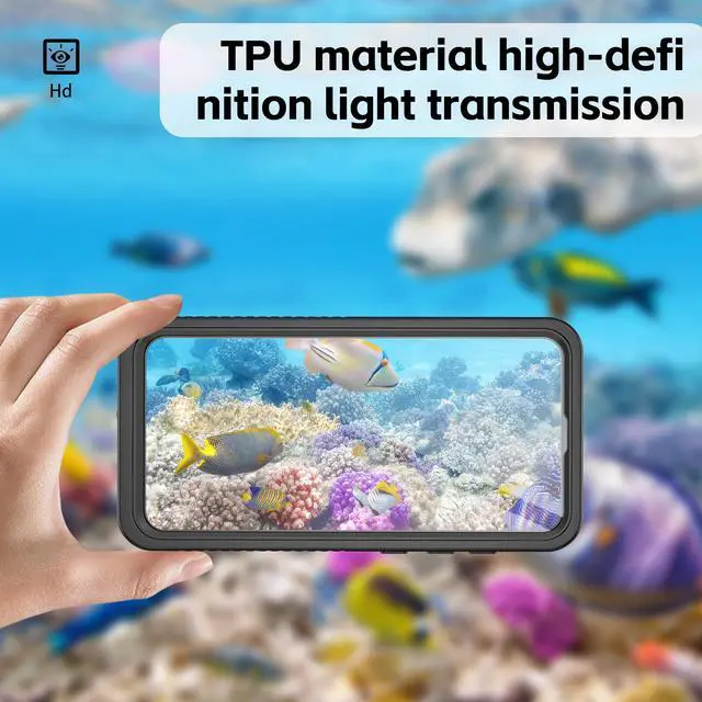 Alt view image 4 of 7 - BONAEVER for Samsung Galaxy S24 FE 6.7 inch Case Waterproof, [Shockproof] [Built-in Screen Protector & Glass Camera Protector][IP68 Underwater][Dustproof][Dropproof] Full Body Phone Case