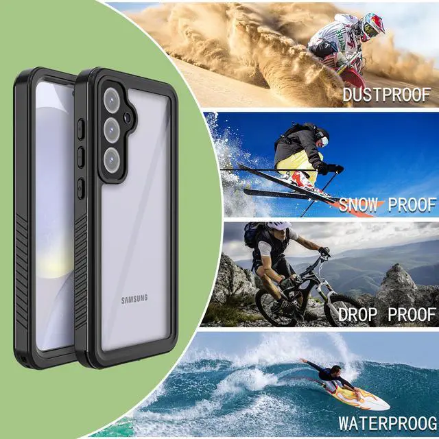 Alt view image 7 of 7 - BONAEVER for Samsung Galaxy S24 FE 6.7 inch Case Waterproof, [Shockproof] [Built-in Screen Protector & Glass Camera Protector][IP68 Underwater][Dustproof][Dropproof] Full Body Phone Case