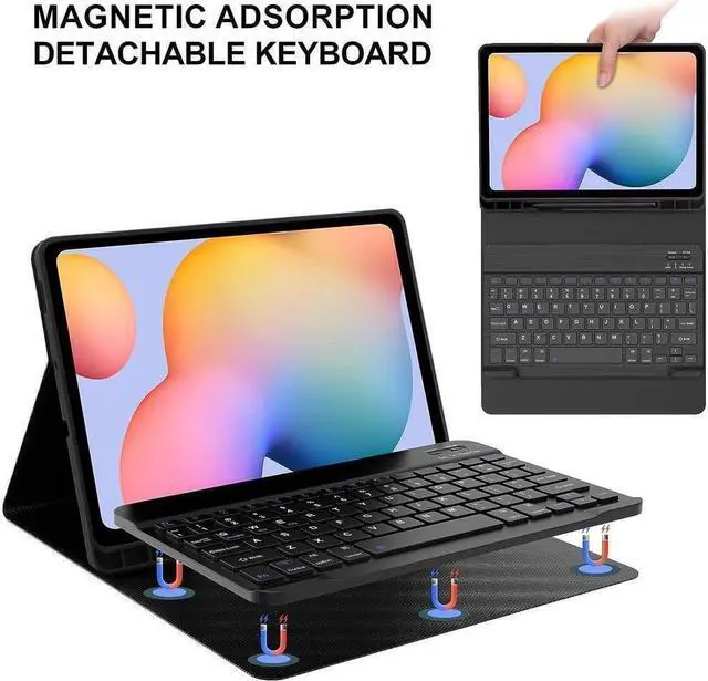 Alt view image 2 of 7 - BONAEVER Keyboard Case with Mouse for Xiaomi Pad 6S Pro 12.4 inch 2024 - Protective Stand Cover with Bluetooth Detachable Magnetic Keyboard / Wireless Mouse / Pencil Holder