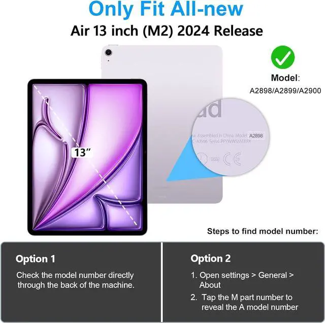 Alt view image 2 of 7 - BONAEVER Case for iPad Air 13 Inch Case M3 2025 M2 2024, iPad Pro 12.9 6th/5th/4th/3rd Gen Shockproof Silicone Cover with Screen Protector+Hand Strap+Shoulder Strap+Rotating Kickstand+Pencil Holder