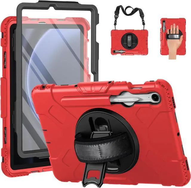 Main image of BONAEVER Case for Samsung Galaxy Tab S10 Lite/ S10 FE/ S9 FE 5G 10.9 Inch / Tab S9 11 Inch with Screen Protector Pencil Holder [360 Rotating Hand Strap] & Stand, ShockProof Protective Cover