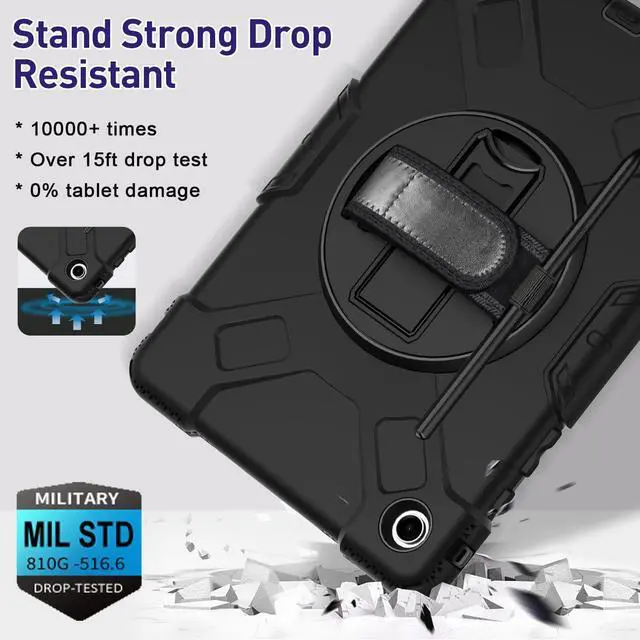 Alt view image 2 of 7 - BONAEVER Case for Samsung Galaxy Tab A9+ / A9 Plus 11 inch 2023 Shockproof Cover with Screen Protector/Hand Strap/Shoulder Strap/Pen Holder for Galaxy A9 Plus 11" Tablet 2023 SM-X210/X216/X218