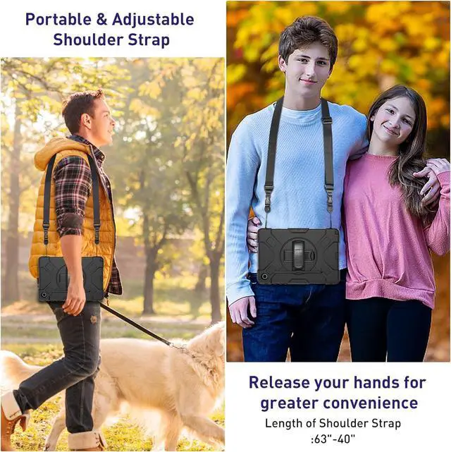 Alt view image 6 of 7 - BONAEVER Case for Samsung Galaxy Tab A9+ / A9 Plus 11 inch 2023 Shockproof Cover with Screen Protector/Hand Strap/Shoulder Strap/Pen Holder for Galaxy A9 Plus 11" Tablet 2023 SM-X210/X216/X218