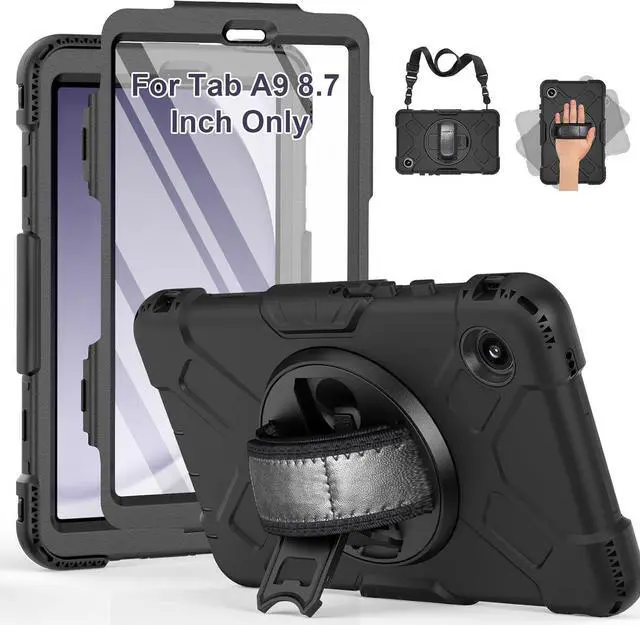 Main image of BONAEVER Case for Samsung Galaxy Tab A9 8.7 inch 2023 Shockproof Cover with Screen Protector/Hand Strap/Shoulder Strap/Pen Holder for Galaxy Tab A9 8.7" SM-X110/X115/X117