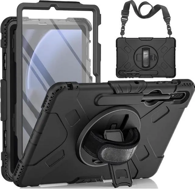 Main image of BONAEVER Case for Samsung Galaxy Tab S8 Plus 2022 / S7 FE / S7 Plus 5G 12.4 inch Shockproof Cover with Screen Protector/Hand Strap/Shoulder Strap/Pen Holder