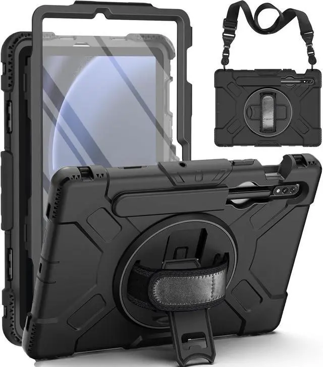 Main image of BONAEVER Case for Samsung Galaxy Tab S8 2022 / Tab S7 2020 11 Inch SM-X700/X706/T870/T875/T876T878 Shockproof Cover with Screen Protector/Hand Strap/Shoulder Strap/Pen Holder