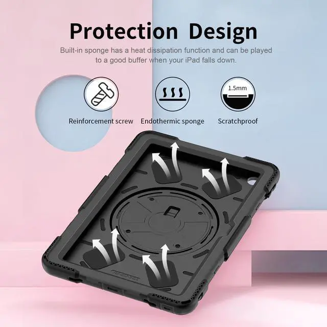 Alt view image 7 of 7 - BONAEVER Case for Lenovo Tab M10 Plus Case 3rd Gen 10.6 Inch 2022 TB-125FU TB-128FU TB-128XU Protectiove Cover with Stand Hand Strap Shoulder Strap for Lenovo M10 Plus 3rd Gen 10.6"