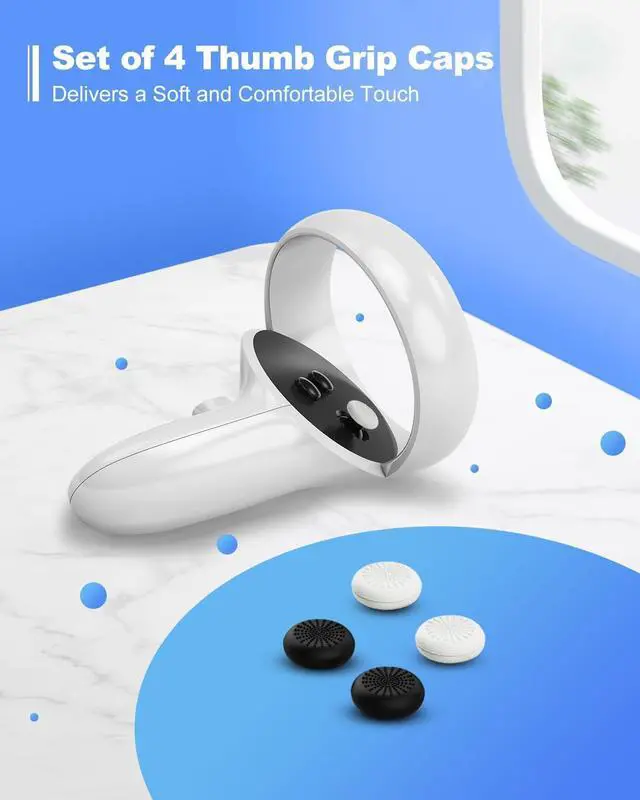 Alt view image 4 of 7 - BONAEVER 13 in 1 Joystick Replacement Kit for Oculus Quest 2 Controller, Accessories for Oculus Quest 2 Controller and Meta Quest 2 Controller