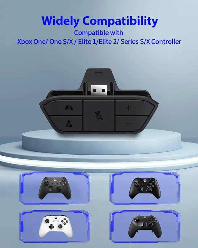 Alt view image 3 of 6 - BONAEVER Stereo Headset Adapter for Xbox One, Xbox Headset Adapter, Xbox One Headset Adapter, Adjust Audio Balance