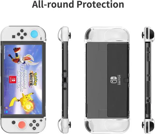 Alt view image 7 of 7 - BONAEVER Carry Case for Nintendo Switch OLED Model 2021, Accessories Kit with Clear Cover, Screen Protector, Thumb Grip Caps & More, Suitable for Travel and Home Storage