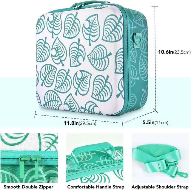 Alt view image 5 of 7 - BONAEVER Portable Deluxe Travel Carrying Case Compatible with Nintendo Switch, Protective Hard Shell Pouch Case Storage Bag for Switch OLED Console & Accessories, Carry Bag with 29 Game Card Slots
