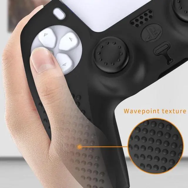 Alt view image 6 of 7 - BONAEVER PS5 Edge Controller Cover, Protective Case for PlayStation 5 Edge Controller, PS5 Controller Skin for PlayStation 5 Wireless Edge Controller with 4PCS Thumb Grip Caps+L2 R2 Trigger Extender