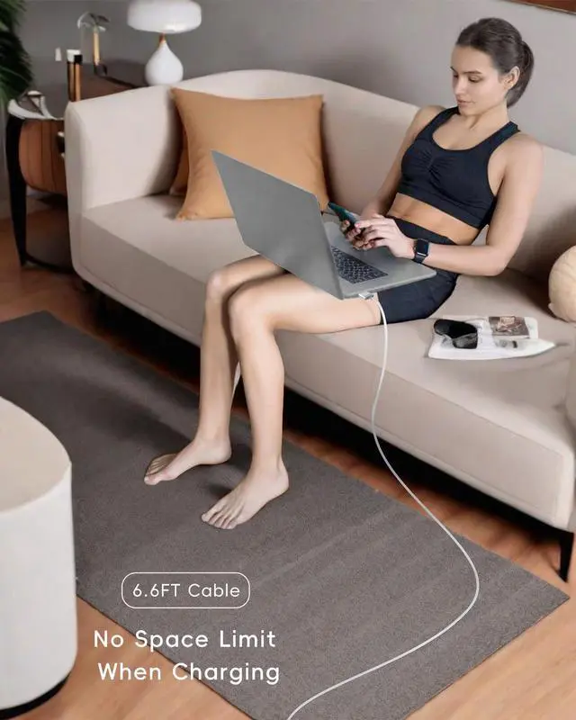 Alt view image 5 of 5 - BONAEVER 140W USB-C to Magnetic 3 Cable (2 m/6.6 ft), USB C Fast Charging Cable Compatible with MacBook Air (15''/13'' M3 2024, M2 2023/2022),MacBook Pro (16"/14" M2 Pro & Max 2023, M1 Pro & Max 2021)
