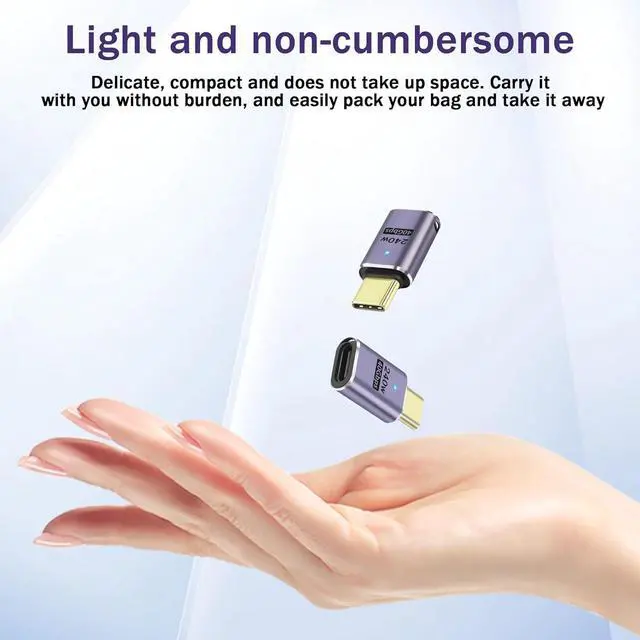 Alt view image 5 of 7 - BONAEVER 2 Pack USB4 C Adapter, 240W USB C Male to Female Extender Connector, USB 4 Type C 40Gbps Support 8K &60Hz Video Connector