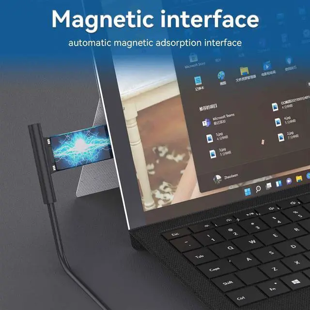 Alt view image 2 of 7 - BONAEVER Surface Pro Charger Laptop 65w 44w, Surface Charger for Microsoft Surface 11,10, 9, 8, 7+, 7, 6, 5, 4, 3, X Windows Surface Laptop 6, 5, 4, 3, 2, 1, Surface Go Tablet, Surface Book Power Cord
