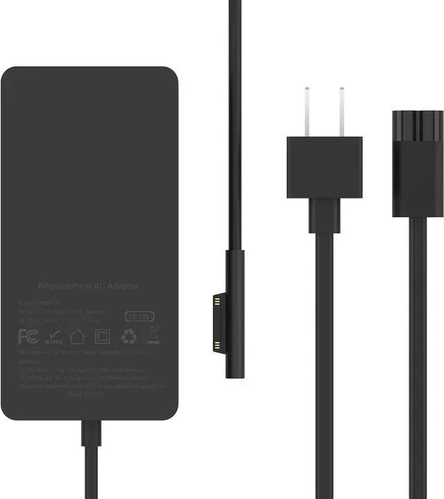 Main image of BONAEVER 127W Microsoft Surface Book 3 Laptop Charger for 102W Surface Book 2, 1, Surface Laptop Studio 2, 1, Windows Surface Pro/Laptop/Go, Super Long Cable with Powerful Magnetic Plug and LED