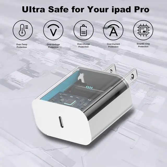 Alt view image 3 of 7 - BONAEVER iPhone 16 15 Charger Fast Charging, 20W Apple iPad USB C Fast Charger,2Pack 6ft USB C Wall Charger Block for iPhone 16/16 Pro/16 Pro Max/15/15 Plus/15 Pro/15 Pro Max, iPad Pro/Mini, MacBook