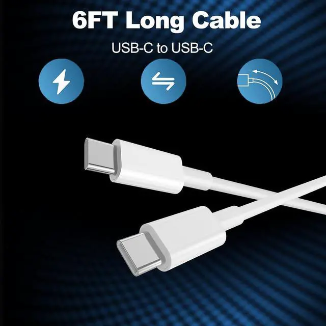 Alt view image 7 of 7 - BONAEVER iPhone 16 15 Charger Fast Charging, 20W Apple iPad USB C Fast Charger,2Pack 6ft USB C Wall Charger Block for iPhone 16/16 Pro/16 Pro Max/15/15 Plus/15 Pro/15 Pro Max, iPad Pro/Mini, MacBook