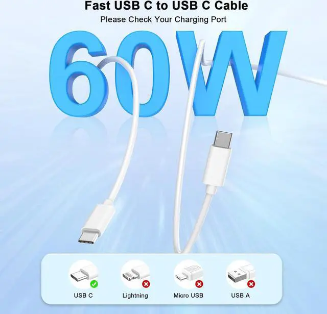 Alt view image 3 of 7 - BONAEVER 20W USB C Fast Charger for iPhone 16/16 Plus/16 Pro/16 Pro Max/15/15 Plus/15 Pro/15 Pro Max, iPad Pro, PD 20W Type C iPhone 16 Pro Max Charger Fast Charging with 6FT USB C to C Charging Cable