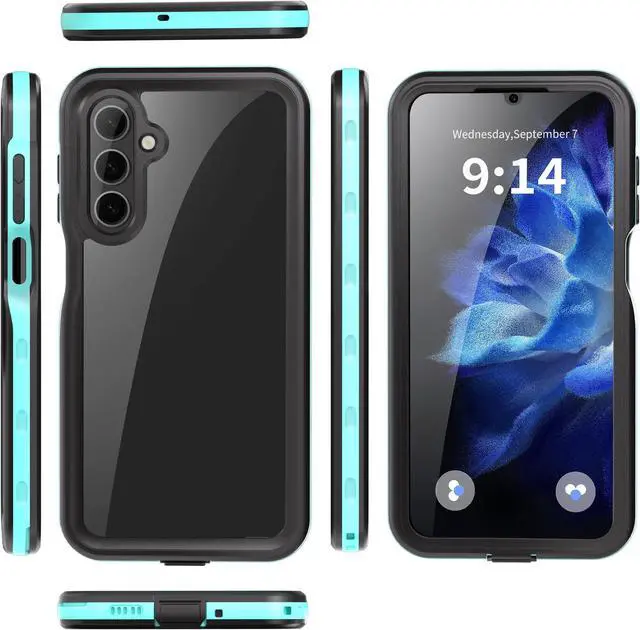 Alt view image 7 of 7 - BONAEVER for Samsung Galaxy A16 5G / A16 4G 6.7 inch Case Waterproof, IP68 Underwater, Full Heavy Duty Protection, Built-in Screen & Camera Protector, Shockproof Dropproof Rugged Phone Cover Blue