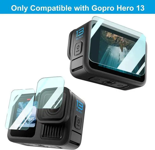 Alt view image 3 of 7 - BONAEVER Accessories Kit for Gopro Hero 13 Black Accessory Bundle Waterproof Housing Case Filter Silicone Protector Lens Screen Tempered Glass Head Chest Strap Mount Set for Gopro13 HERO13