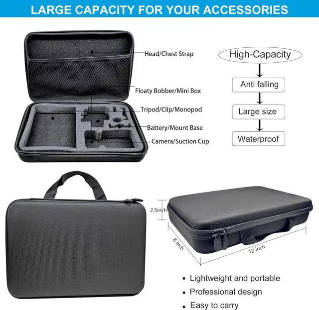 Alt view image 4 of 7 - BONAEVER Accessories Kit for Gopro Hero 13 Black Accessory Bundle Waterproof Housing Case Filter Silicone Protector Lens Screen Tempered Glass Head Chest Strap Mount Set for Gopro13 HERO13