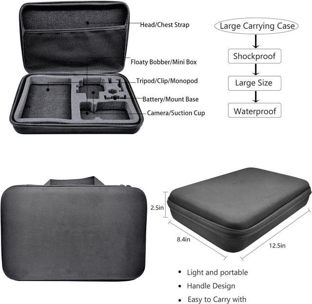 Alt view image 3 of 7 - BONAEVER Accessories Kit for Gopro Hero 12 11 10 9 Black Accessory Bundle Waterproof Housing Case Filter Silicone Protector Lens Screen Tempered Glass Head Chest Strap Mount Set for Gopro12 HERO11