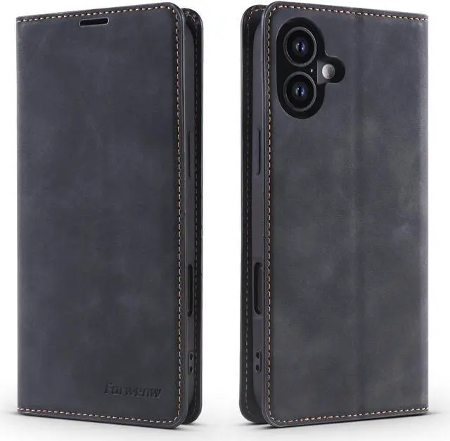 Main image of BONAEVER Case for iPhone 16 Plus 6.7 inch Premium PU Leather Phone Cover with Card Holder Stand, Shockproof Flip Wallet Cover