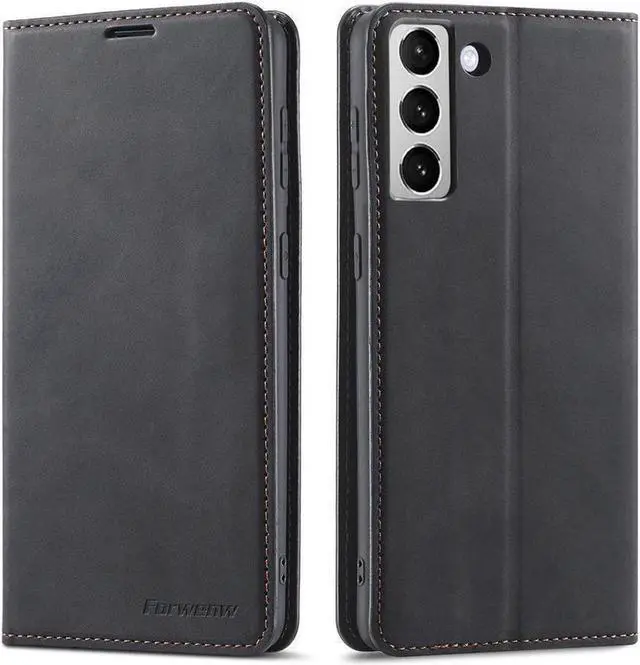 Main image of BONAEVER Case for Samsung Galaxy S24 FE 6.7'' Premium PU Leather Phone Cover with Card Holder Stand, Shockproof Flip Wallet Cover