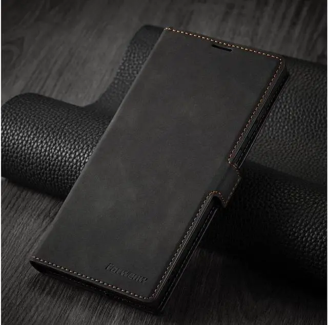 Alt view image 4 of 7 - BONAEVER Case for Samsung Galaxy S24 Ultra 6.8 inch Premium PU Leather Phone Cover with Card Holder Stand, Shockproof Flip Wallet Cover