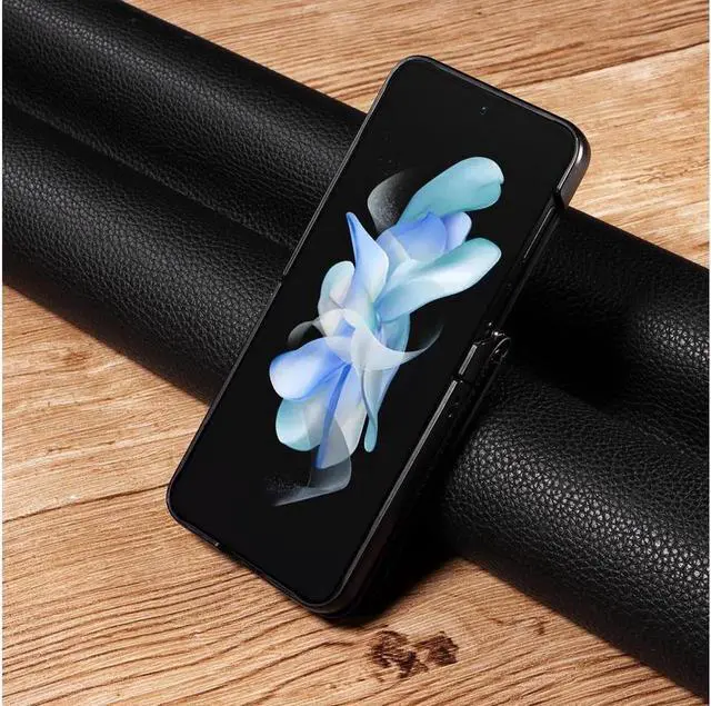 Alt view image 6 of 7 - BONAEVER Case for Samsung Galaxy Z Flip 6 5G Premium PU Leather Phone Cover with Card Holder Stand, Shockproof Flip Wallet Cover