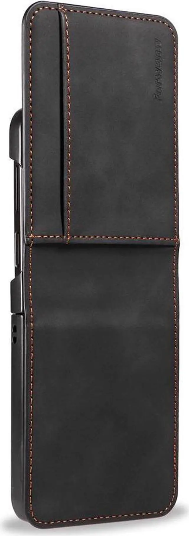 Main image of BONAEVER Case for Samsung Galaxy Z Flip 6 5G Premium PU Leather Phone Cover with Card Holder Stand, Shockproof Flip Wallet Cover