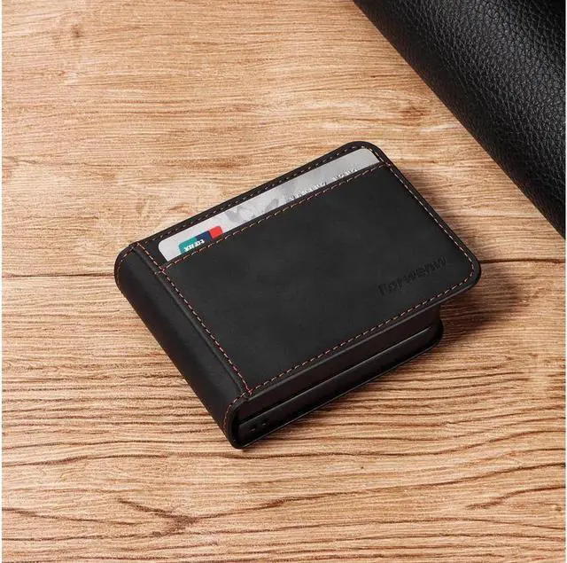 Alt view image 5 of 7 - BONAEVER Case for Samsung Galaxy Z Flip 6 5G Premium PU Leather Phone Cover with Card Holder Stand, Shockproof Flip Wallet Cover