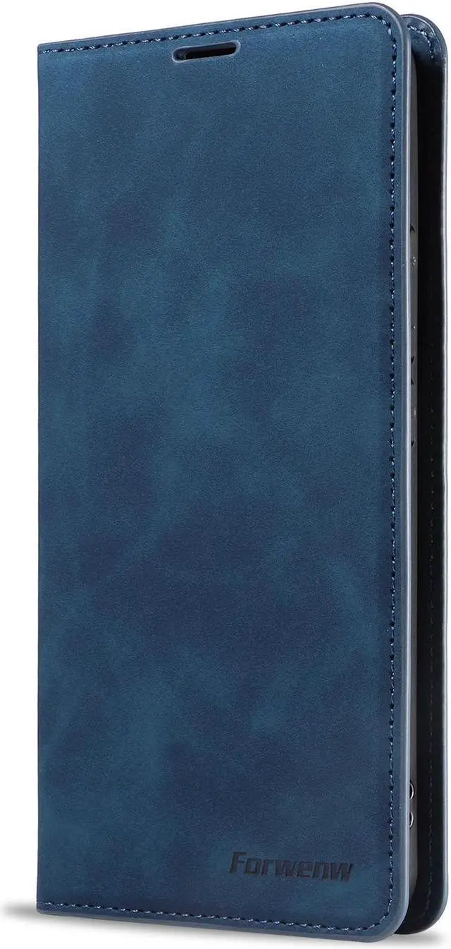 Alt view image 3 of 7 - BONAEVER Case for Xiaomi 13T / 13T Pro 5G Premium PU Leather Phone Cover with Card Holder Stand, Shockproof Flip Wallet Cover Blue