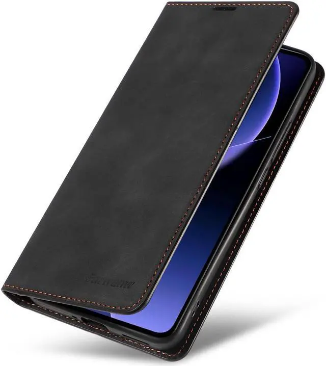 Alt view image 5 of 7 - BONAEVER Case for Xiaomi 13 Lite 5G Premium PU Leather Phone Cover with Card Holder Stand, Shockproof Flip Wallet Cover