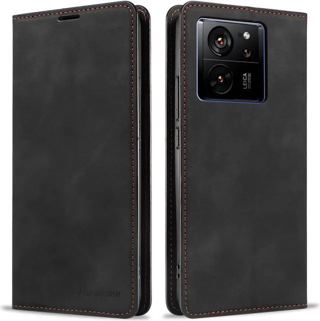 Main image of BONAEVER Case for Xiaomi 13 Lite 5G Premium PU Leather Phone Cover with Card Holder Stand, Shockproof Flip Wallet Cover