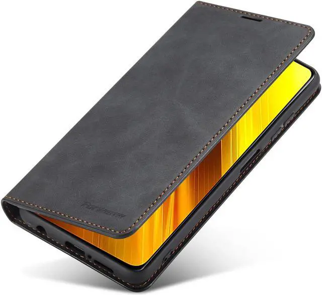 Alt view image 5 of 7 - BONAEVER Case for Xiaomi Poco X3 NFC / Poco X3 Pro Premium PU Leather Phone Cover with Card Holder Stand, Shockproof Flip Wallet Cover